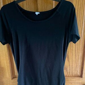 Pink Blush Medium Maternity Black Top